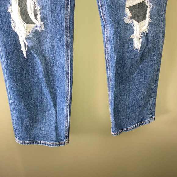 Old Navy Blue Straight Leg Denim with Distressed Details - Picture 5 of 13